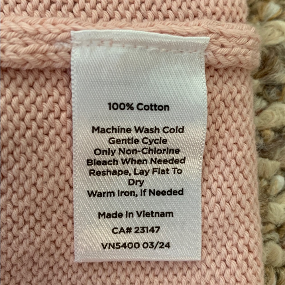 Talbots Light Pink Button-Up Sweater Vest - Picture 8 of 8